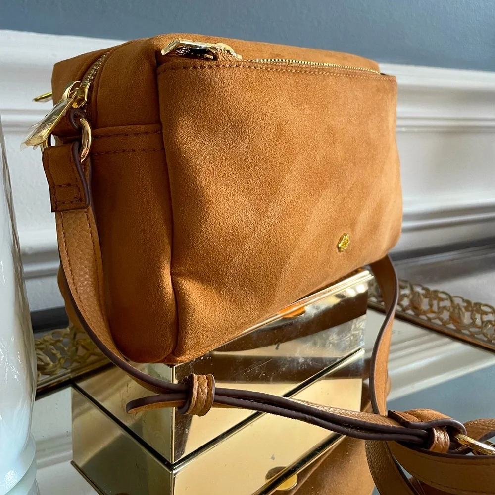 Nanette Lepore Vegan Suede Camera Bag- NEW - Picture 2 of 9